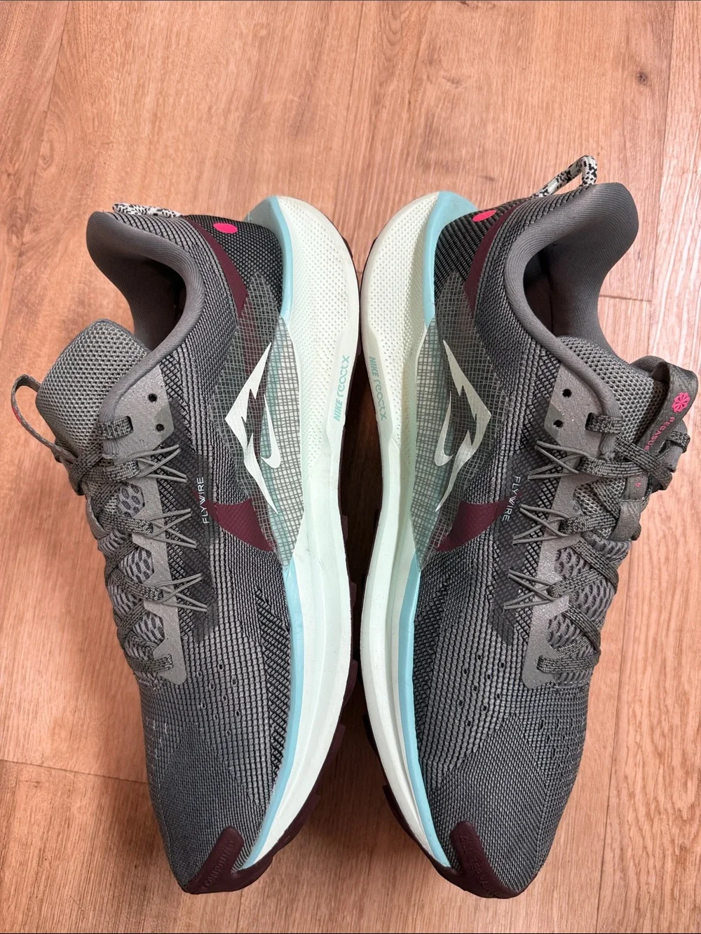 Nike PegasusTrail 5 Running Shoes - Green Mint and Maroon Accents